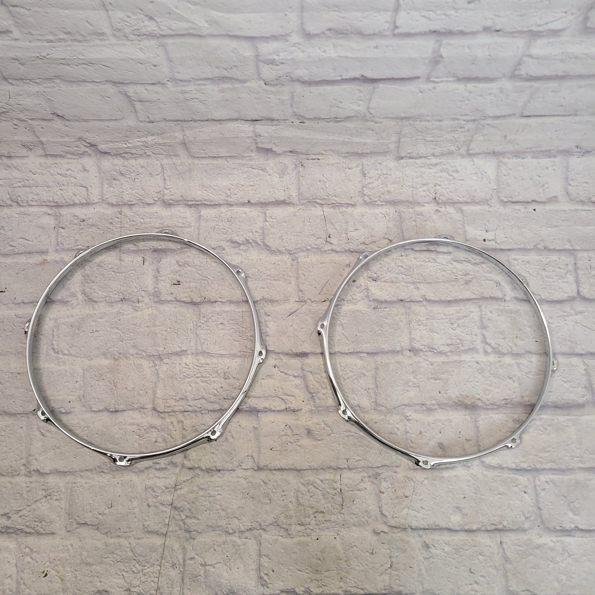 Unknown 14" 8 Lug Single Flange Drum Hoops (Pair)