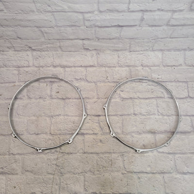 Unknown 14" 8 Lug Single Flange Drum Hoops (Pair)