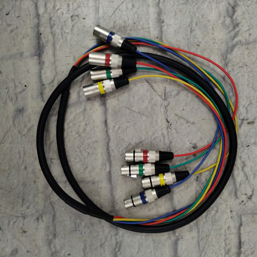 EBXYA 6ft 4-Channel XLR Snake