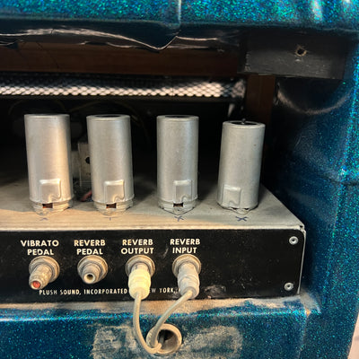 Plush Vintage P1000S Tube Amp Head Blue Sparkle