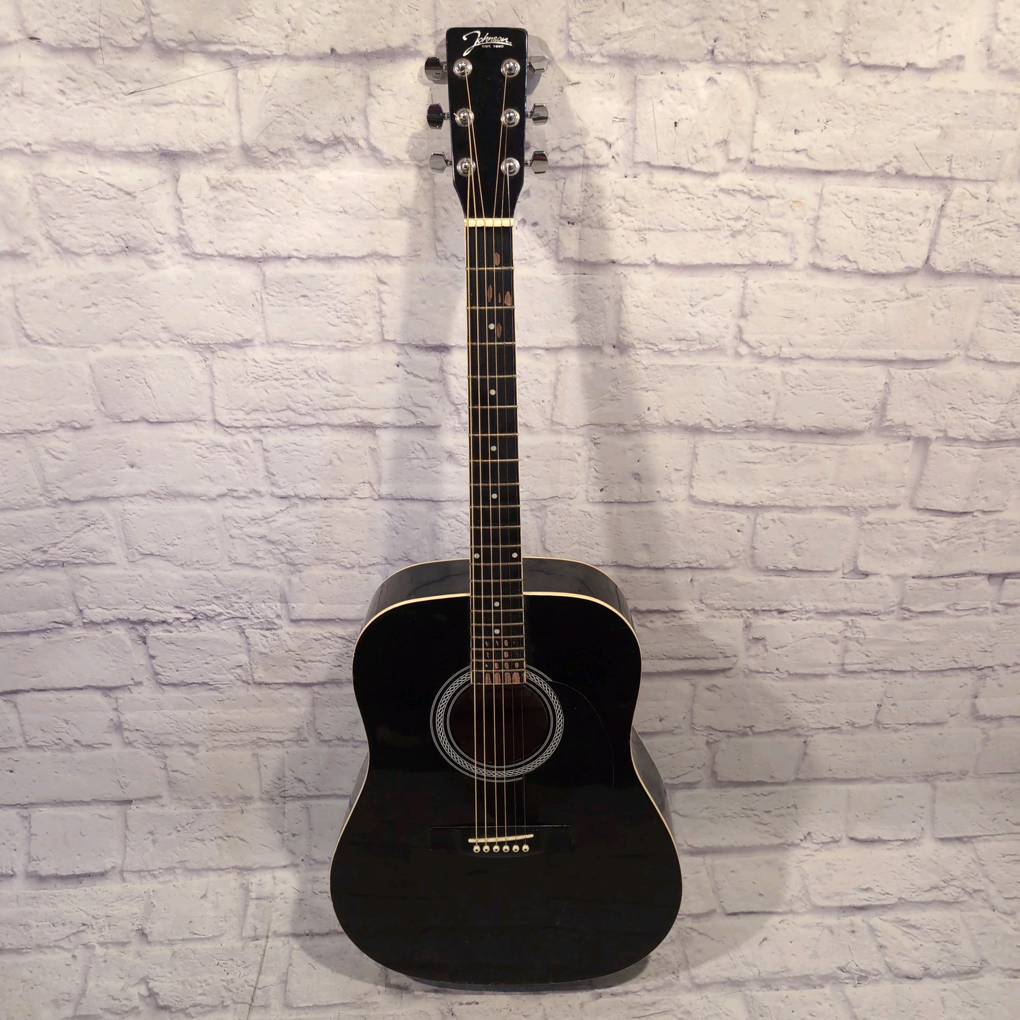 Johnson JG-610-B Acoustic Guitar - Black