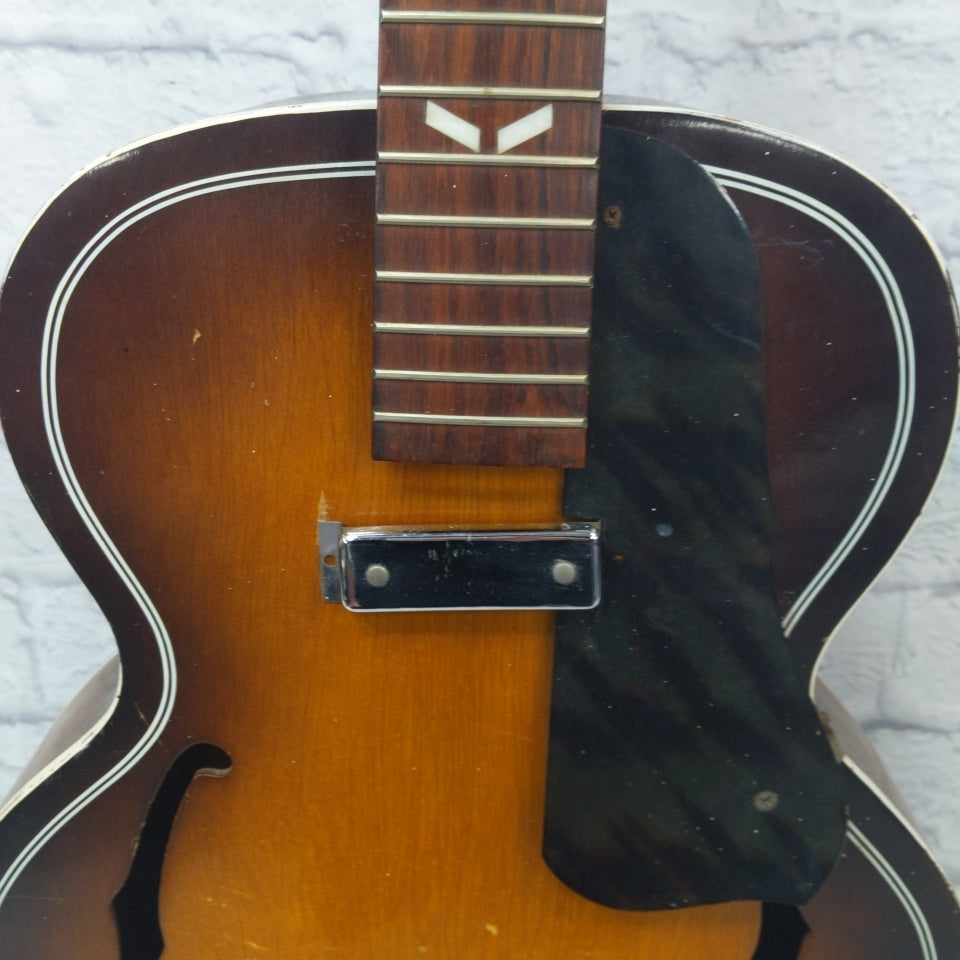 Regal Arch Top Acoustic Project with Dearmond Hershey Bar Pickup