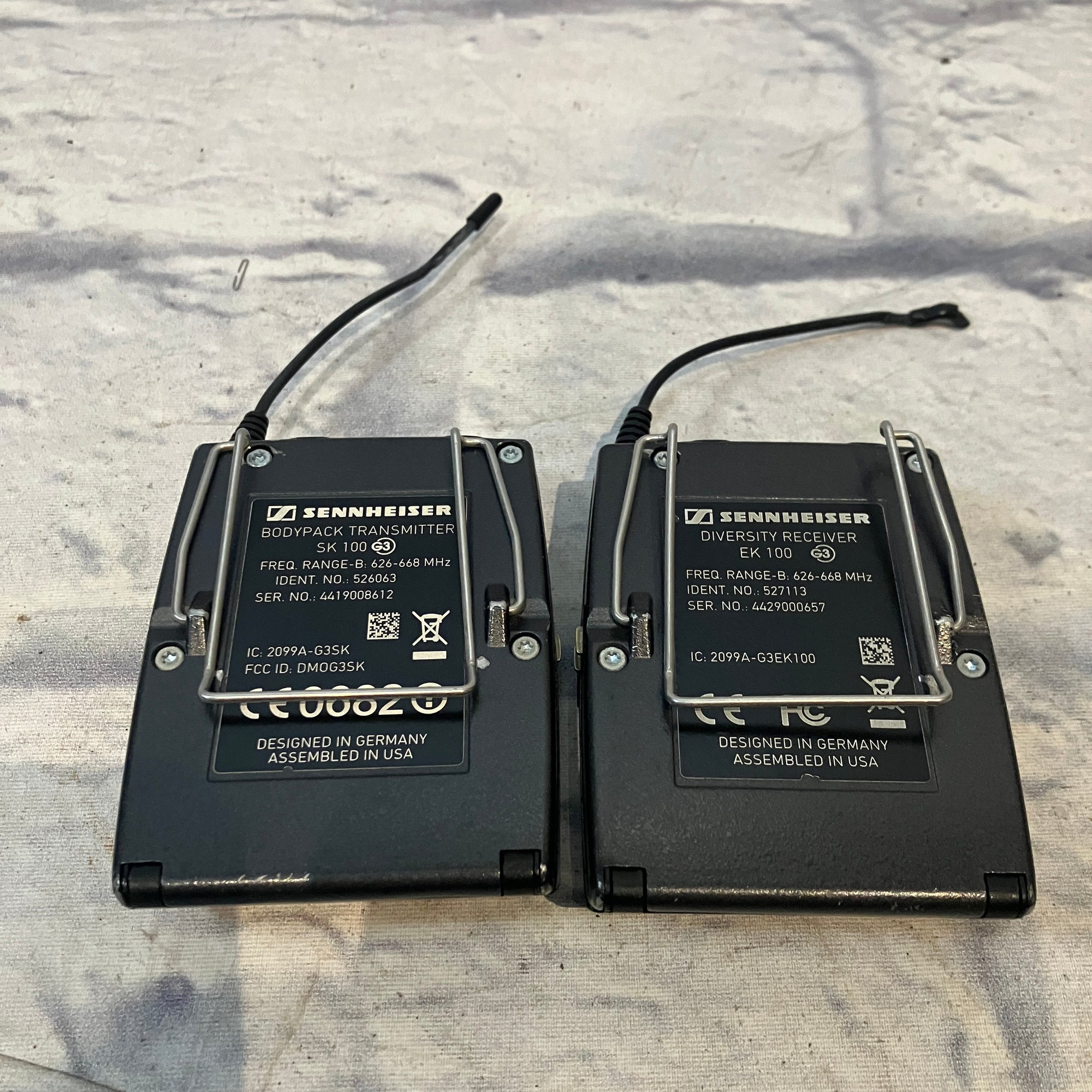 Sennheiser EW-100 G3 SK-100 Transmitter + EK-100 Receiver 626-668 MHz Wireless Mic System