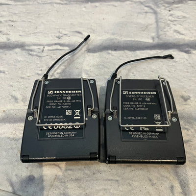 Sennheiser EW-100 G3 SK-100 Transmitter + EK-100 Receiver 626-668 MHz Wireless Mic System
