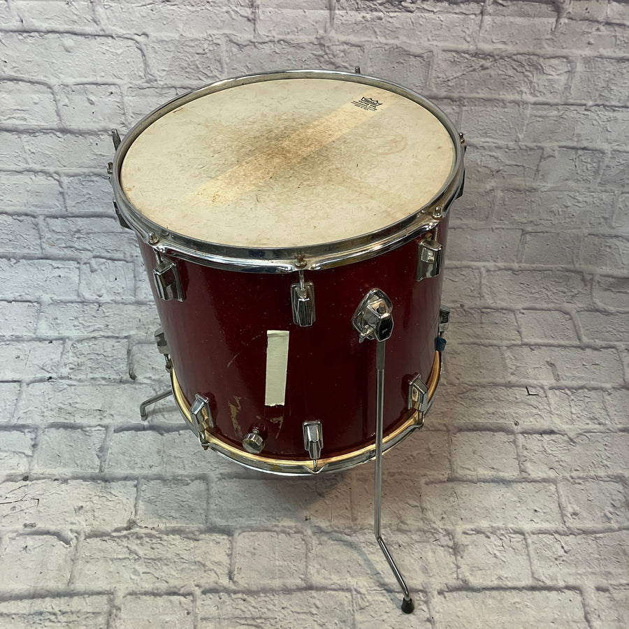 Vintage Red Sparkle Floor Tom 16 x 16 MIJ