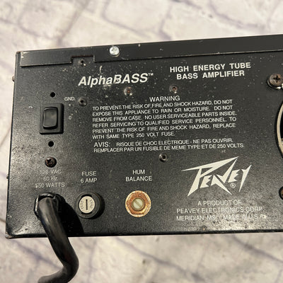 Peavey Alpha Tube Bass Amp Head