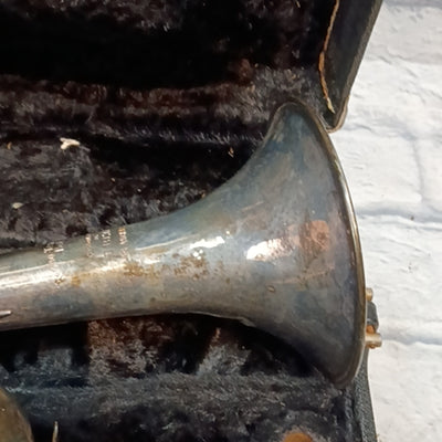 E Benge Resno Tempered Bell Silver Trumpet Los Angeles AS IS Trumpet