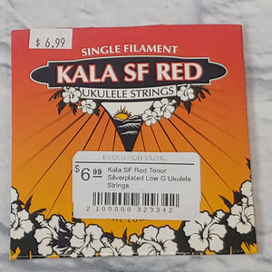 Kala SF Red Tenor Silverplated Low G Ukulele Strings
