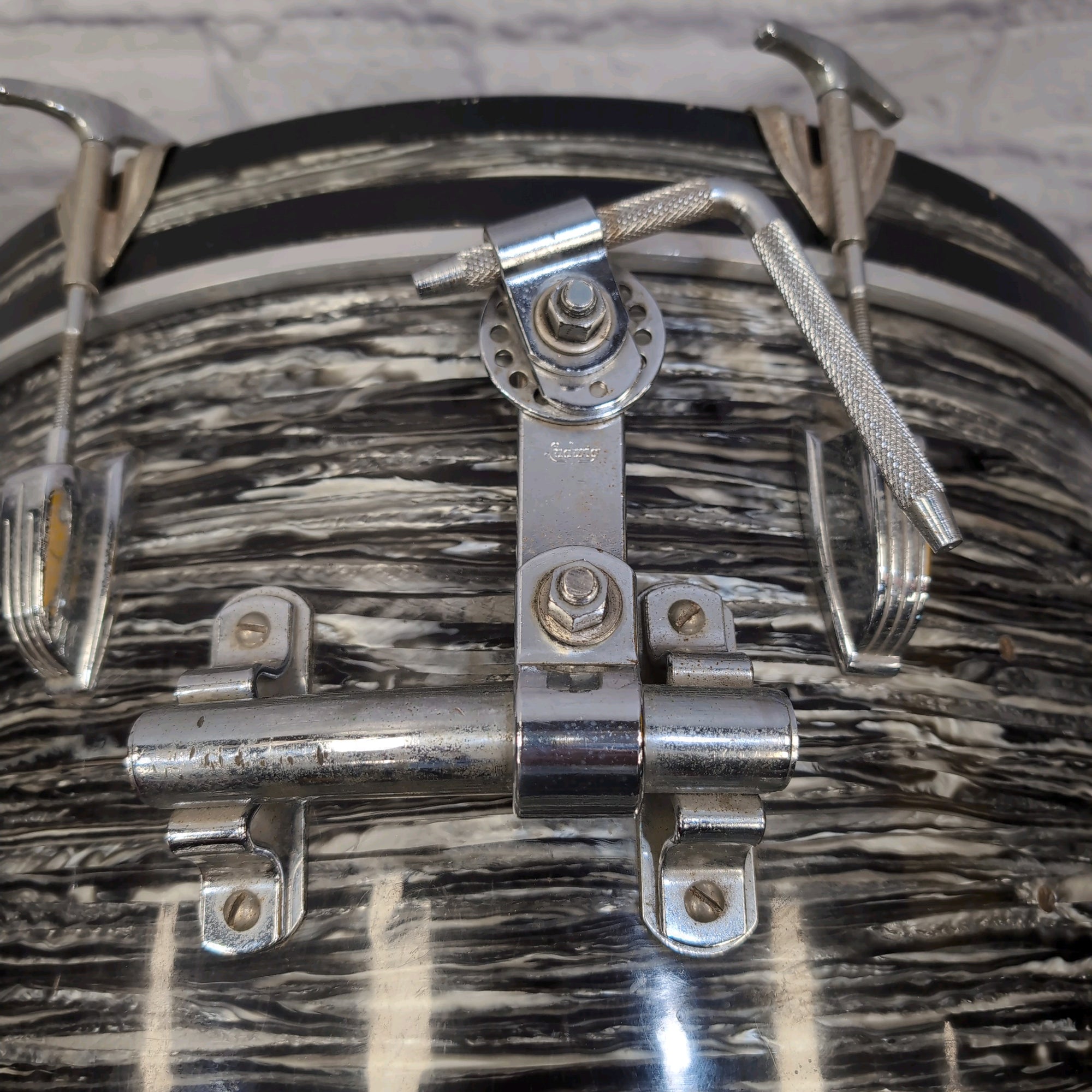 Ludwig Ringo Black Oyster Pearl Keystone Badge Drum Kit Vintage 1965