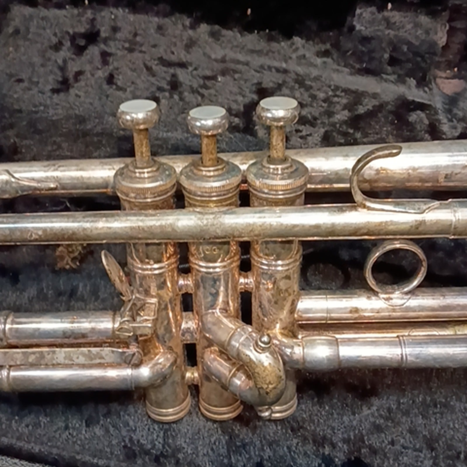 E Benge Resno Tempered Bell Silver Trumpet Los Angeles AS IS Trumpet