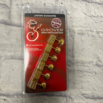 Grover 136G6 Deluxe Gold 6 In Line Tuning Machines