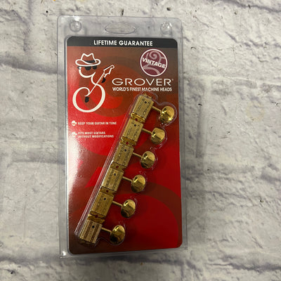 Grover 136G6 Deluxe Gold 6 In Line Tuning Machines