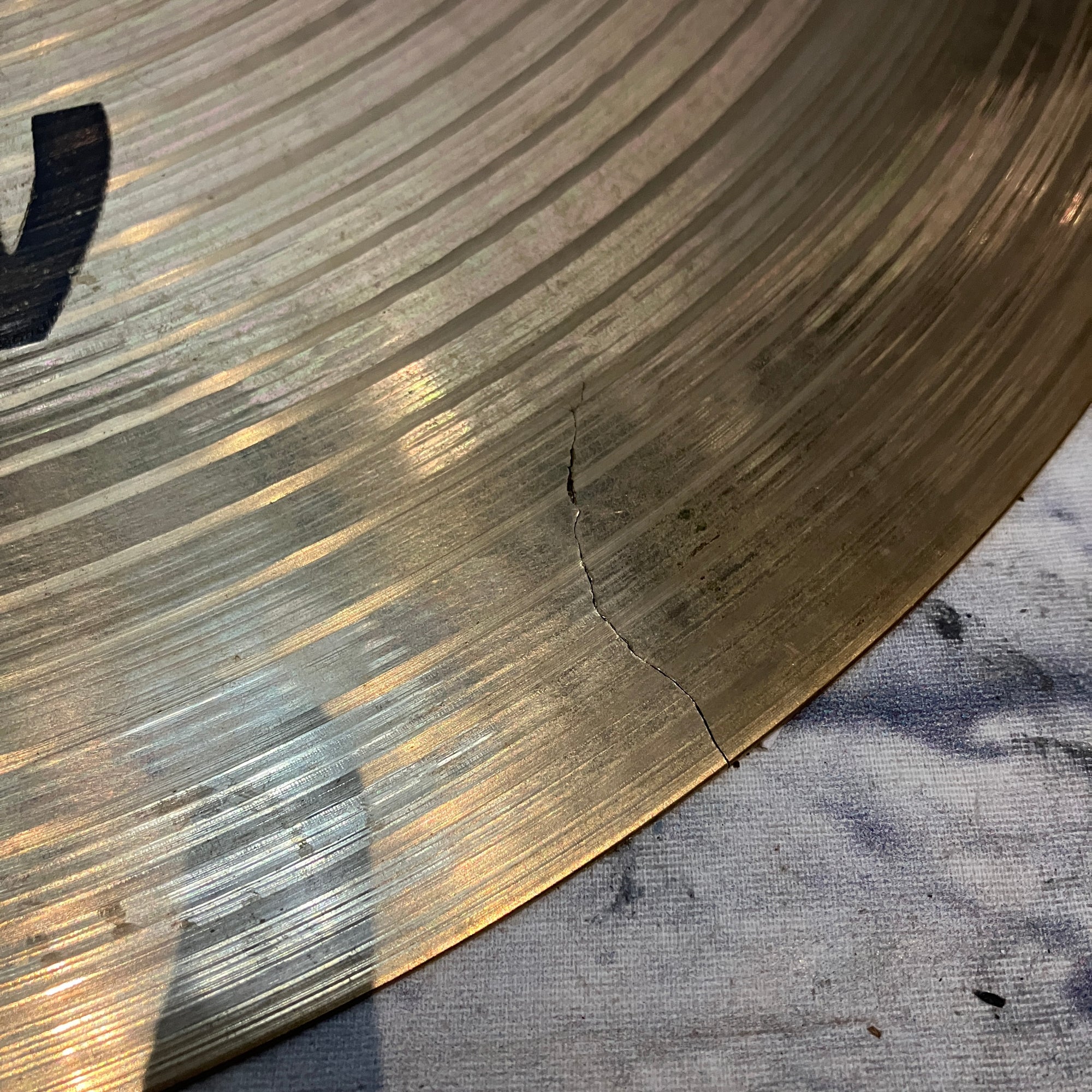 Sabian AA Metal Crash 19" CRACKED Crash Ride Cymbal