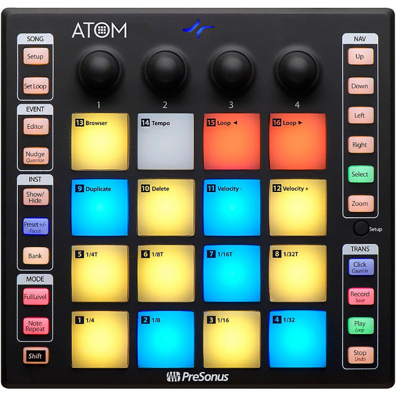 PreSonus ATOM 16 Pad USB MIDI Controller - Black