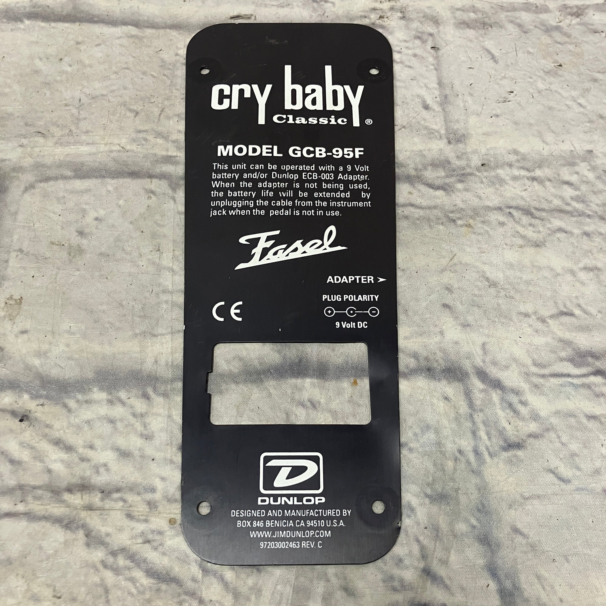 Dunlop GCB-95F Crybaby Base Plate