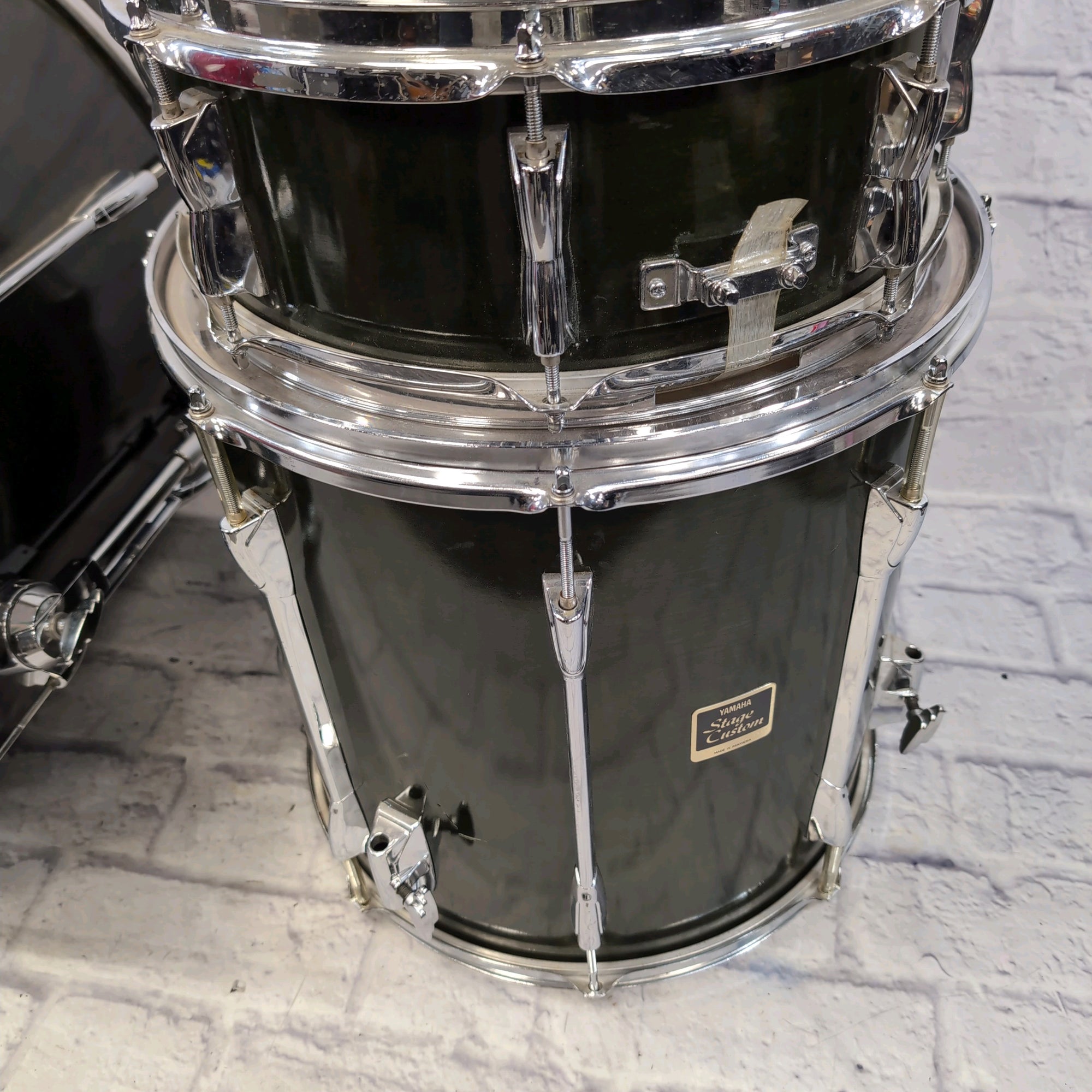 Yamaha Stage Custom 5pc Transparent Green Drum Set