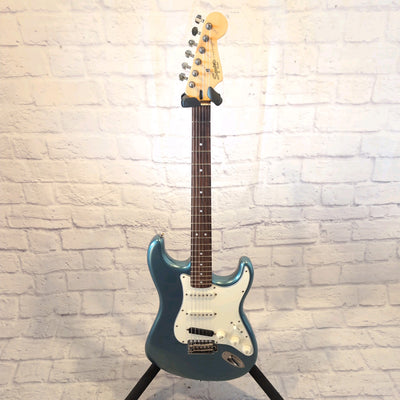 Squier Strat Gun Metal Blue Electric Guitar 60's Classic Vibe Body, Vintage Modified Neck, Hot Rails