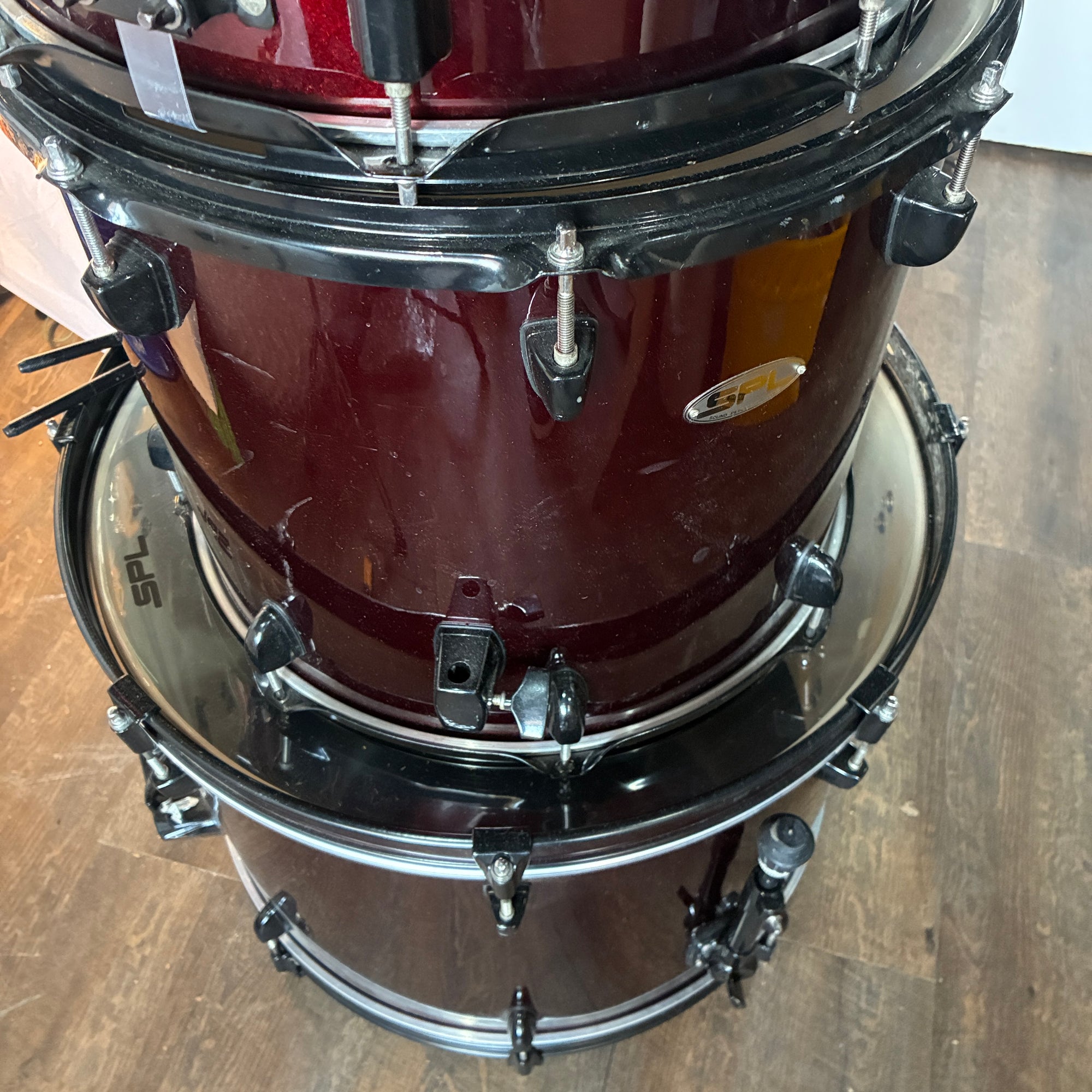SPL Drum Kit 5pc Drum Set - Red