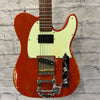 Unknown Tele Partscaster Fiesta Red Relic Jazz Benedetto Electric Guitar