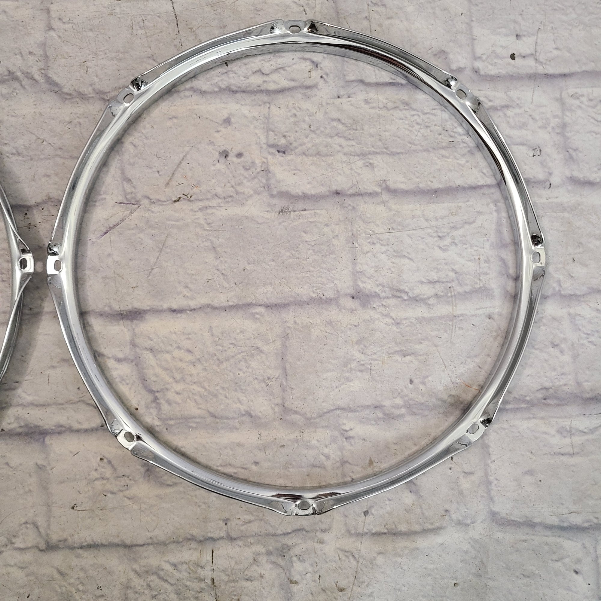 Unknown 14" 8 Lug Single Flange Drum Hoops (Pair)