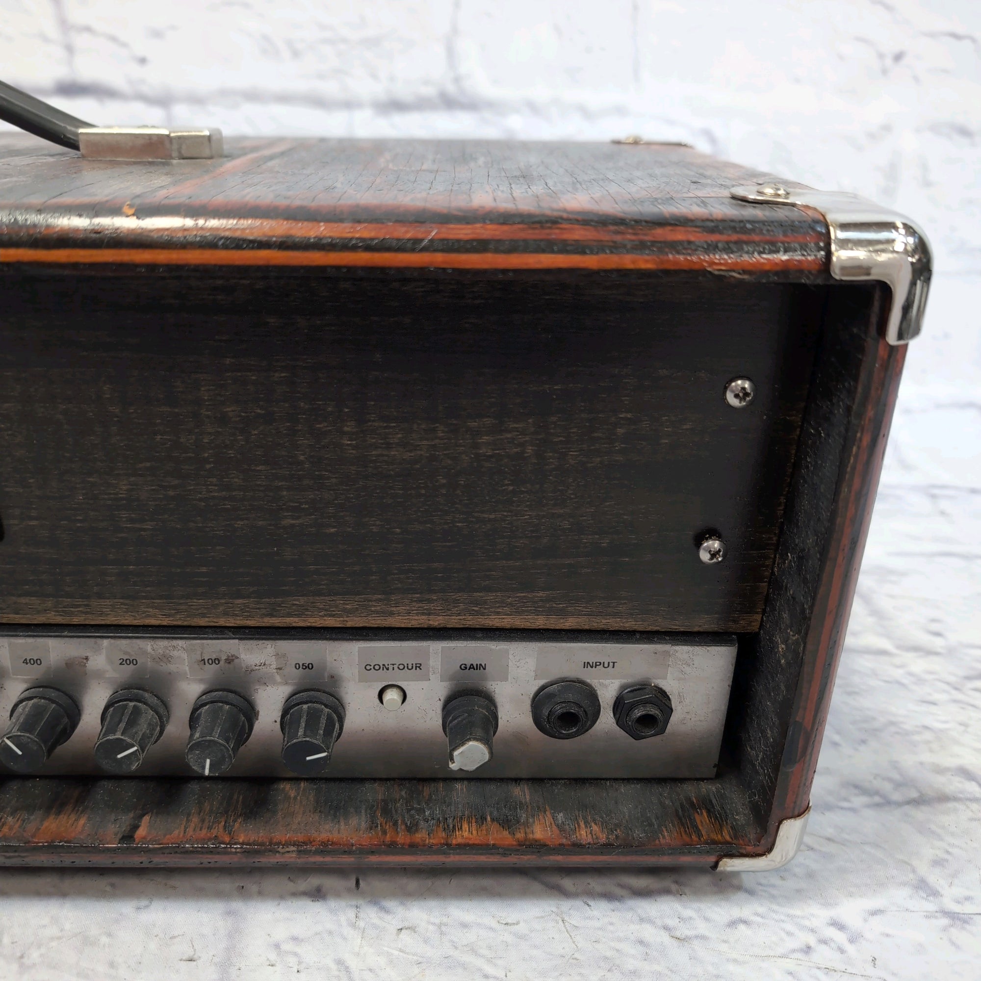 Crate B150 Bass Amp Head Rehoused in Stained Wood Cabinet