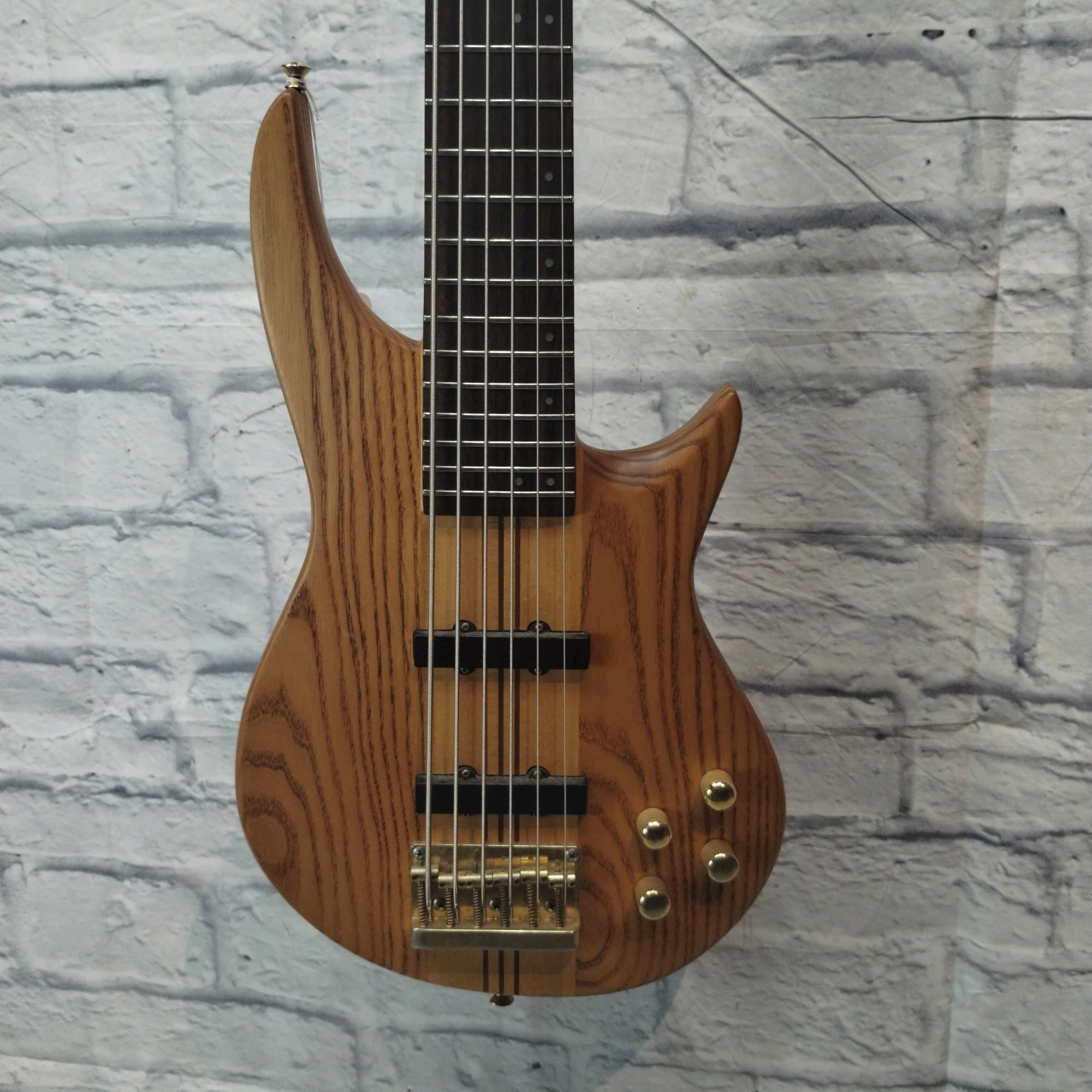 Custom Made Through Neck 6 String Bass Guitar