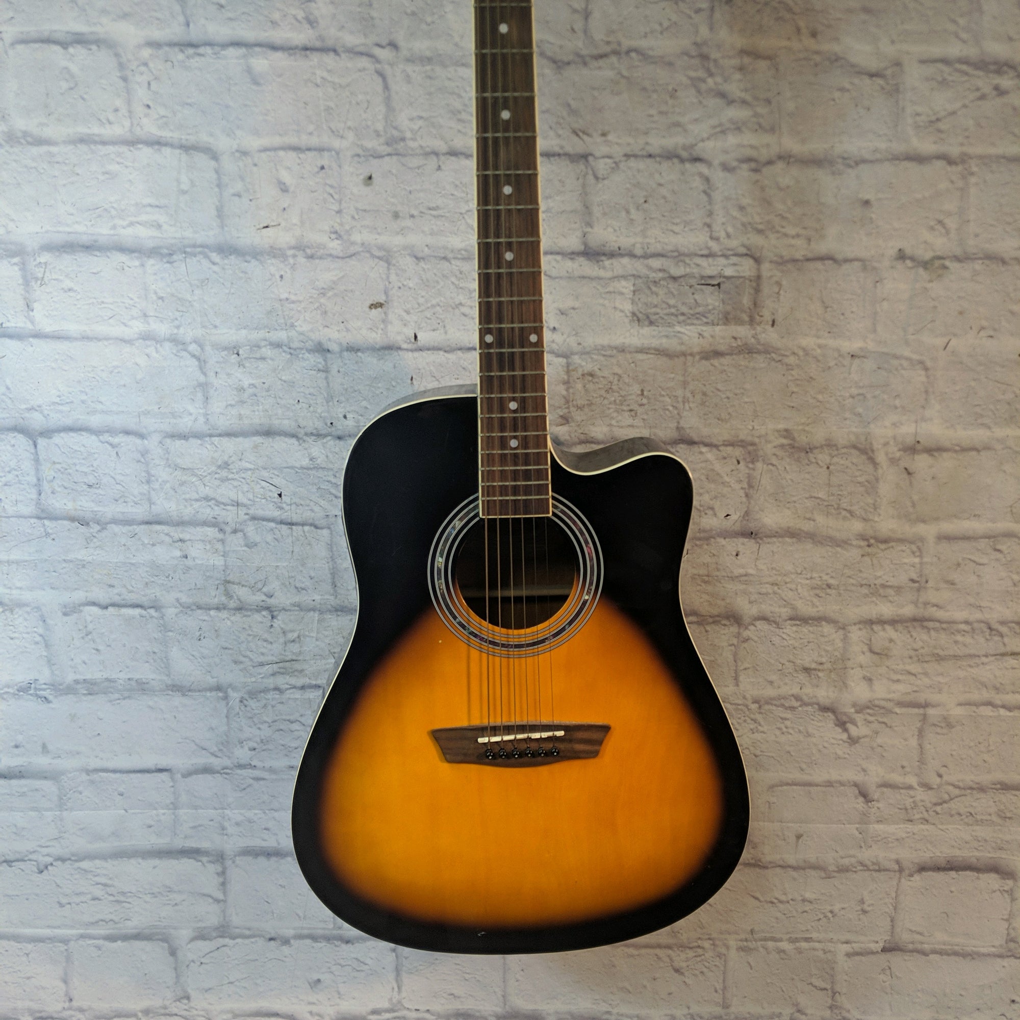 Washburn WA90CE VSB Cutaway Dreadnaught Acoustic Guitar