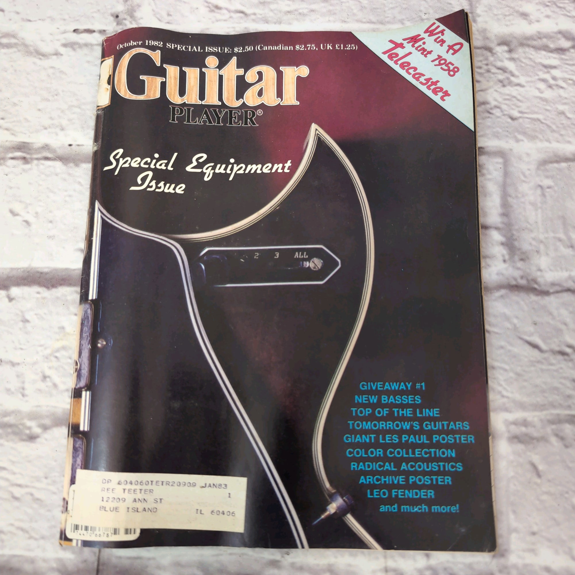 Vintage Guitar Player Magazine - October 1982 - Special Equipment Issue