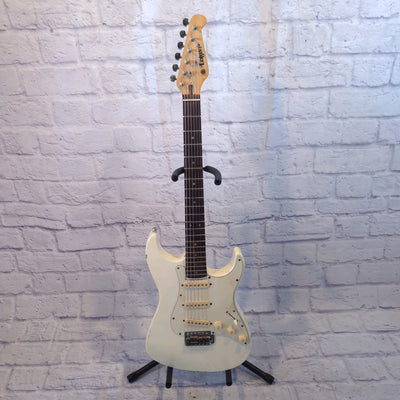 Lotus Strat Copy White 1980s Electric Guitar