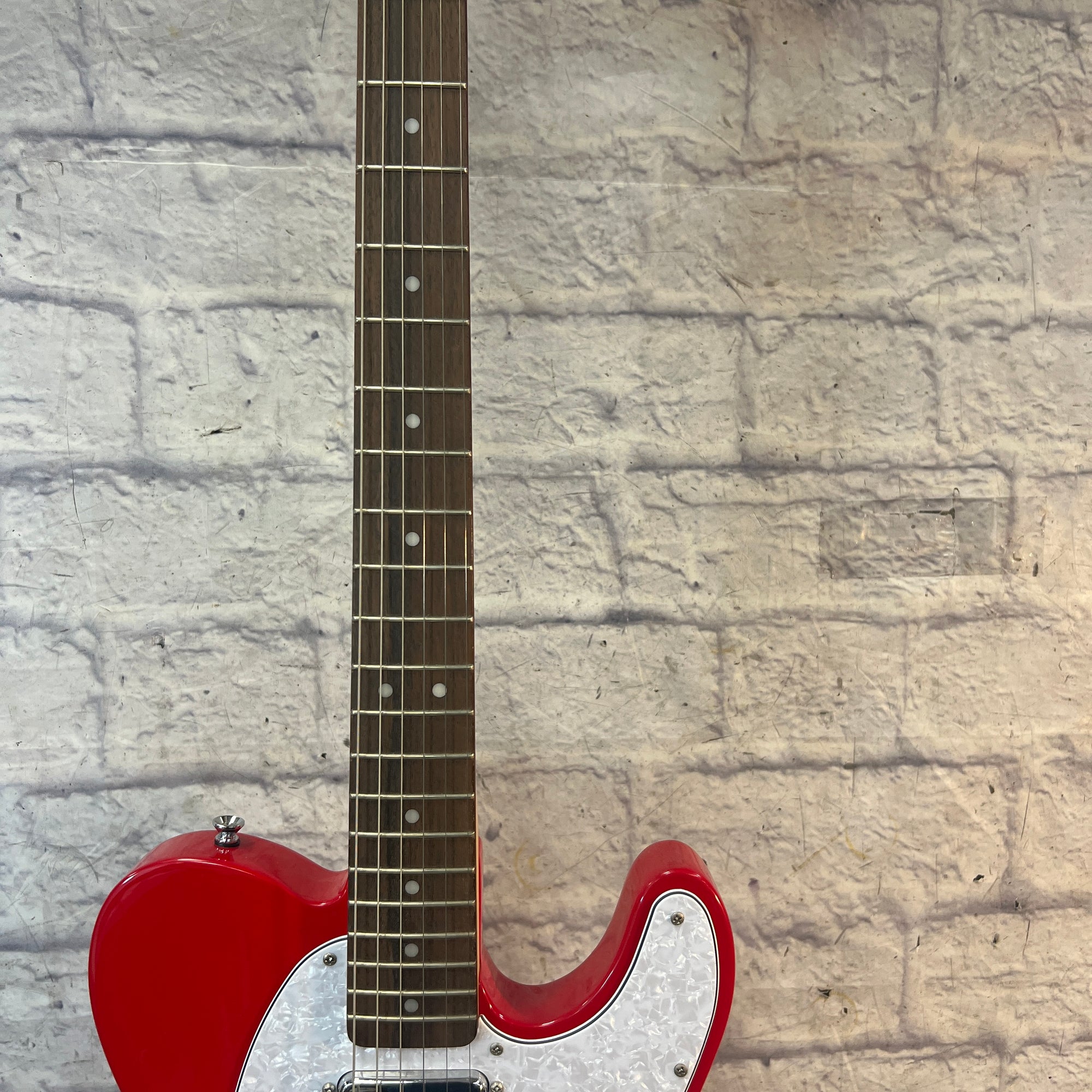 Squier Sonic Telecaster Red with White Pearl Pickguard Electric Guitar
