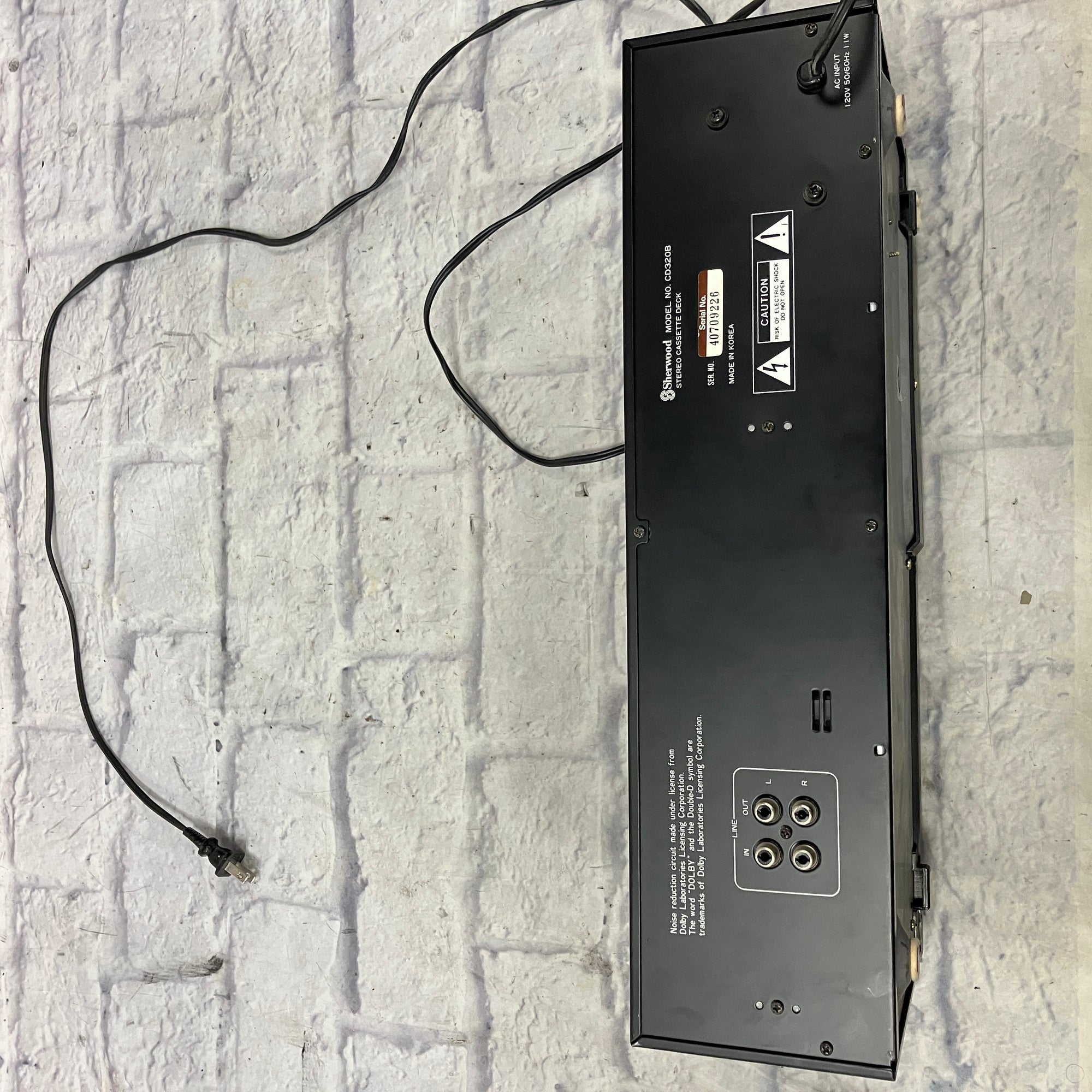 Sherwood CD320B Cassette Deck (AS IS)