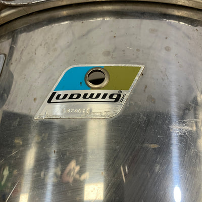 Ludwig 16x14" Stainless Steel Concert Tom B/O Blue Olive Badge