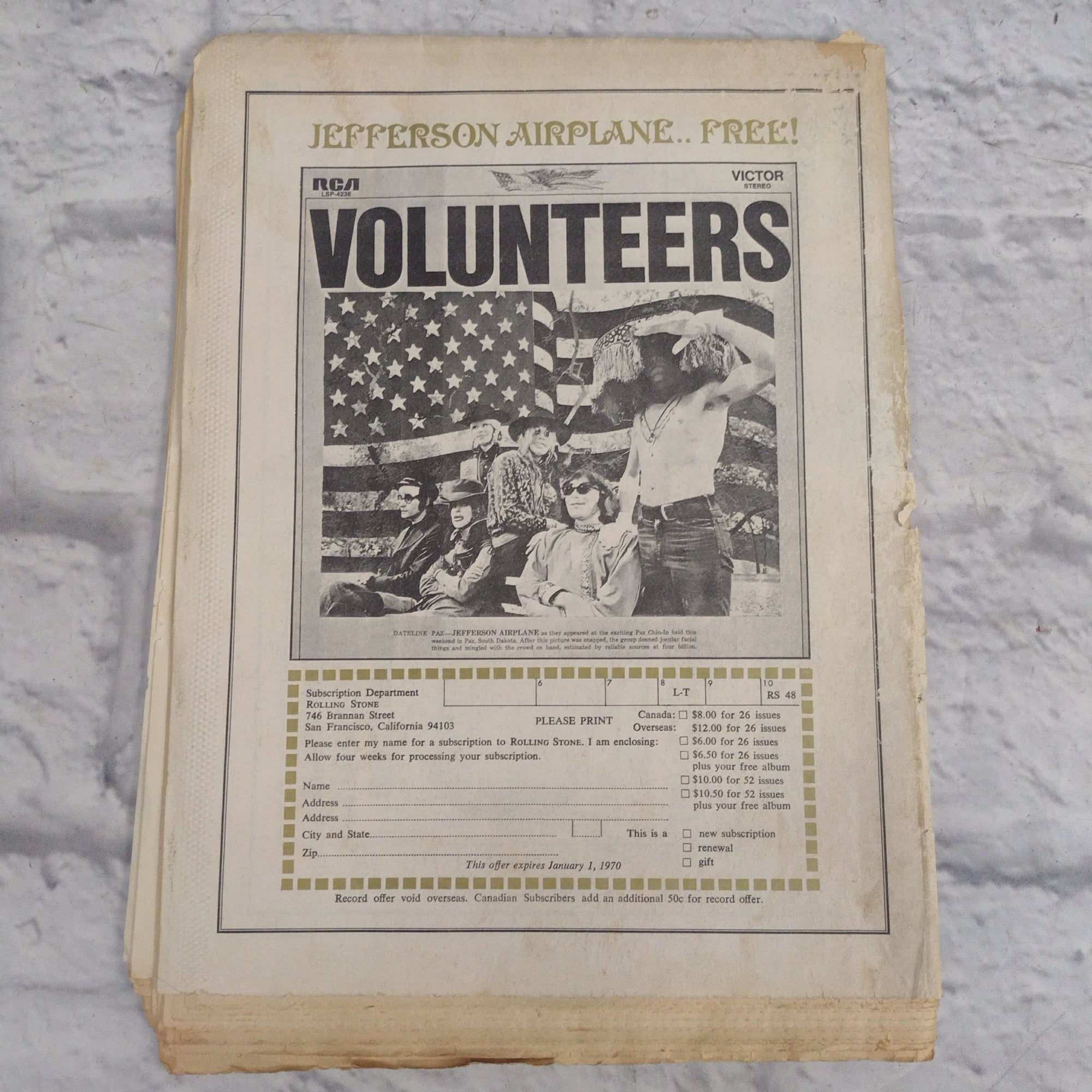 Vintage Rolling Stone Magazine - No 48 July 13 1969 - Miles Davis