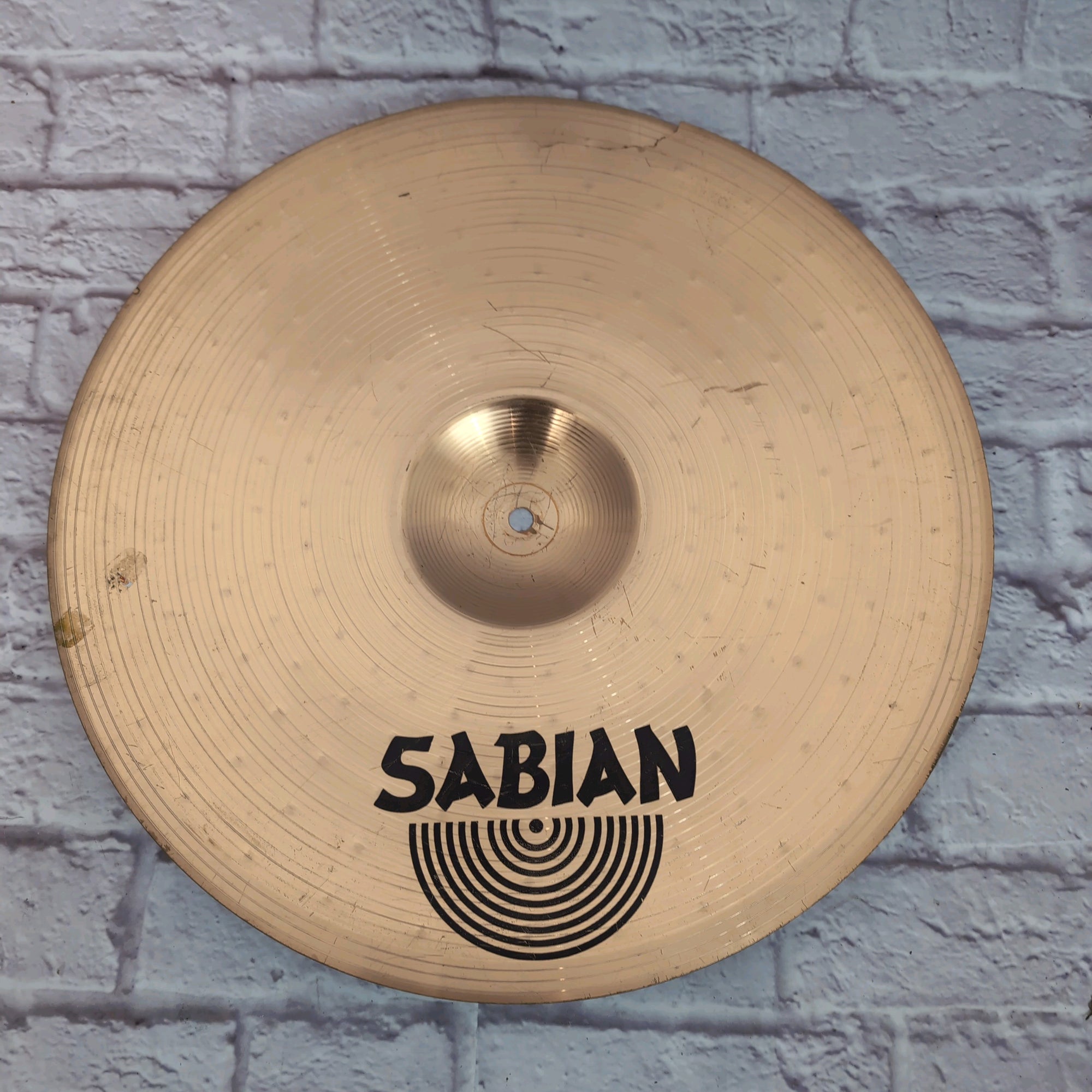 Sabian 18" B8 Rock Crash Cymbal Cracked