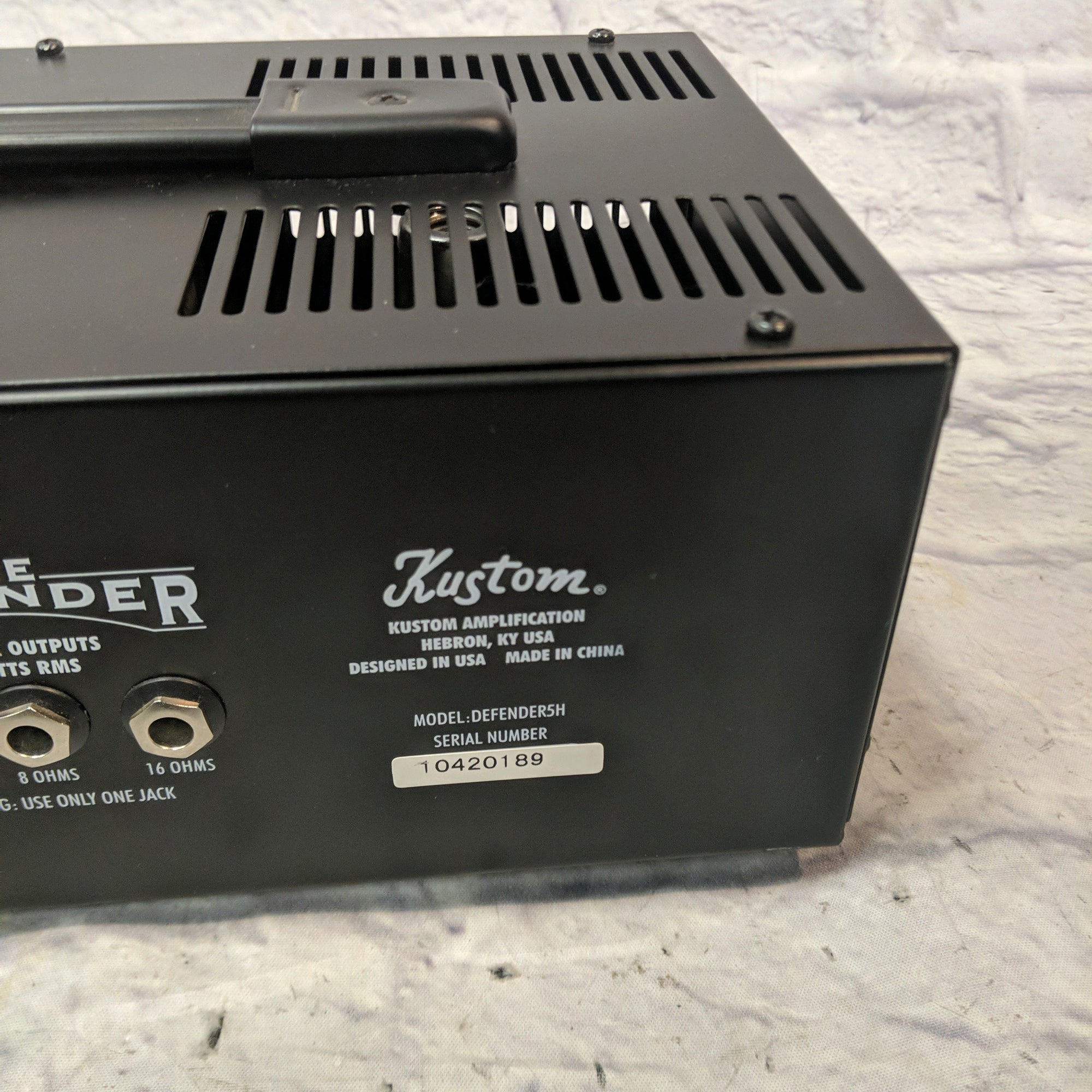 Kustom The Defender All Tube Guitar Amp Head 5H Guitar Amp Head