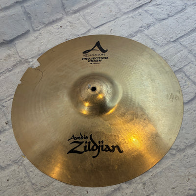 Zildjian 18 A Custom Projection Crash Cymbal CRACKED AS-IS