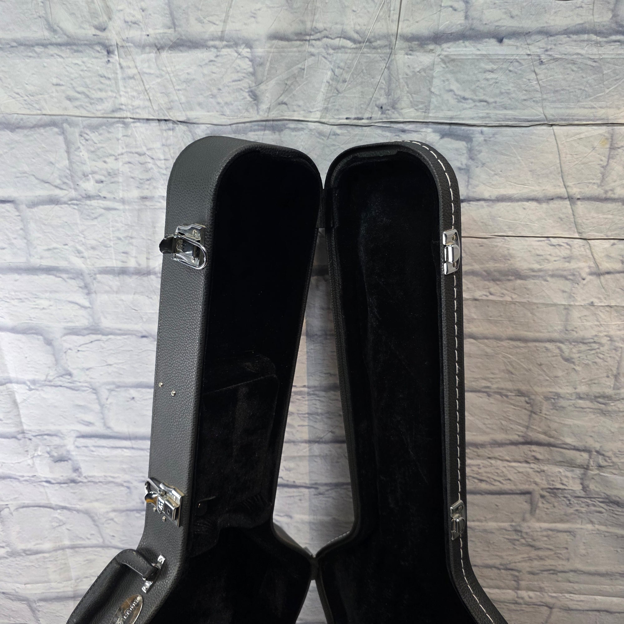 Warwick Rockcase Standard Line Hollow Body Guitar Case Black Tolex Hard Case