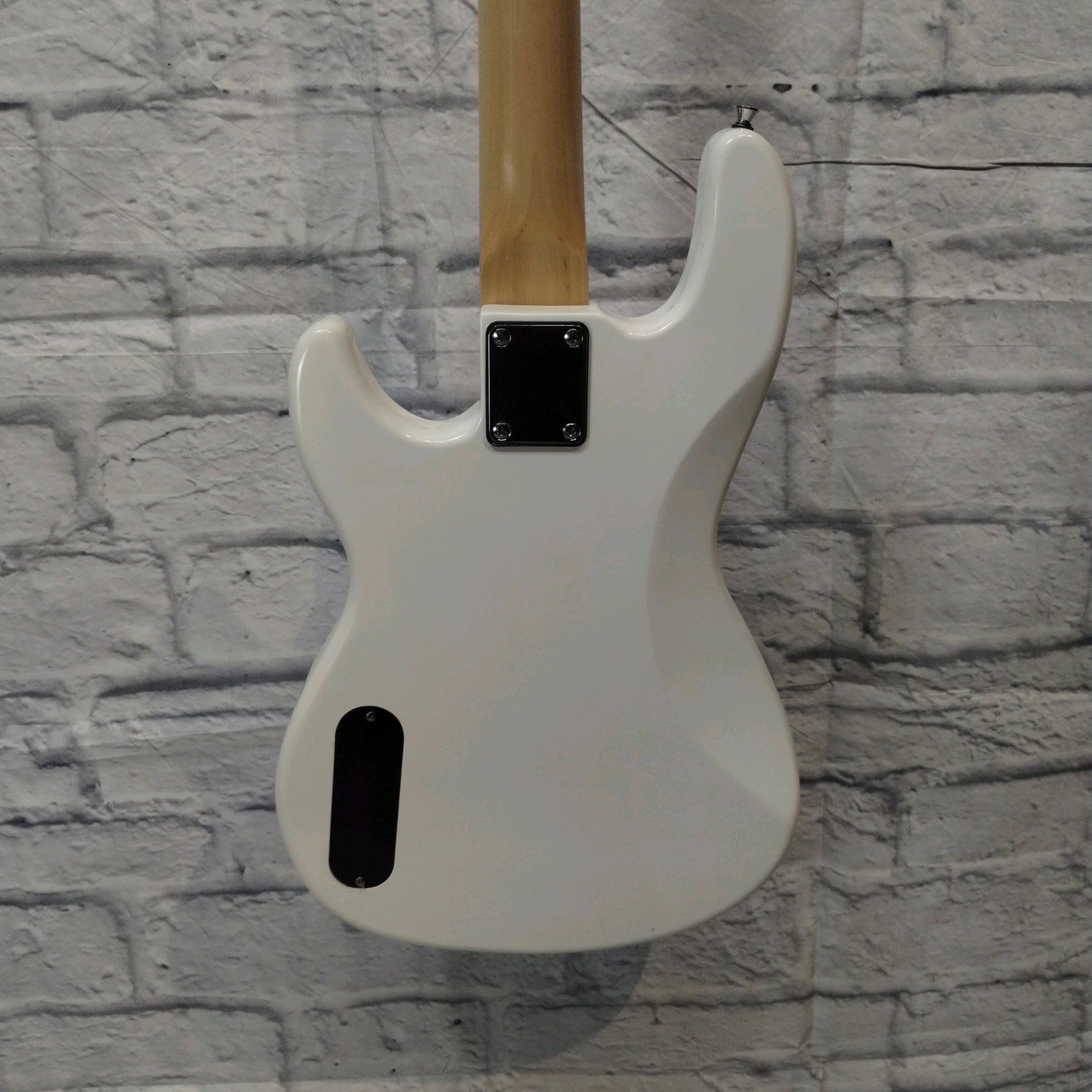 Glarry GP Bass White W/ Block Inlays