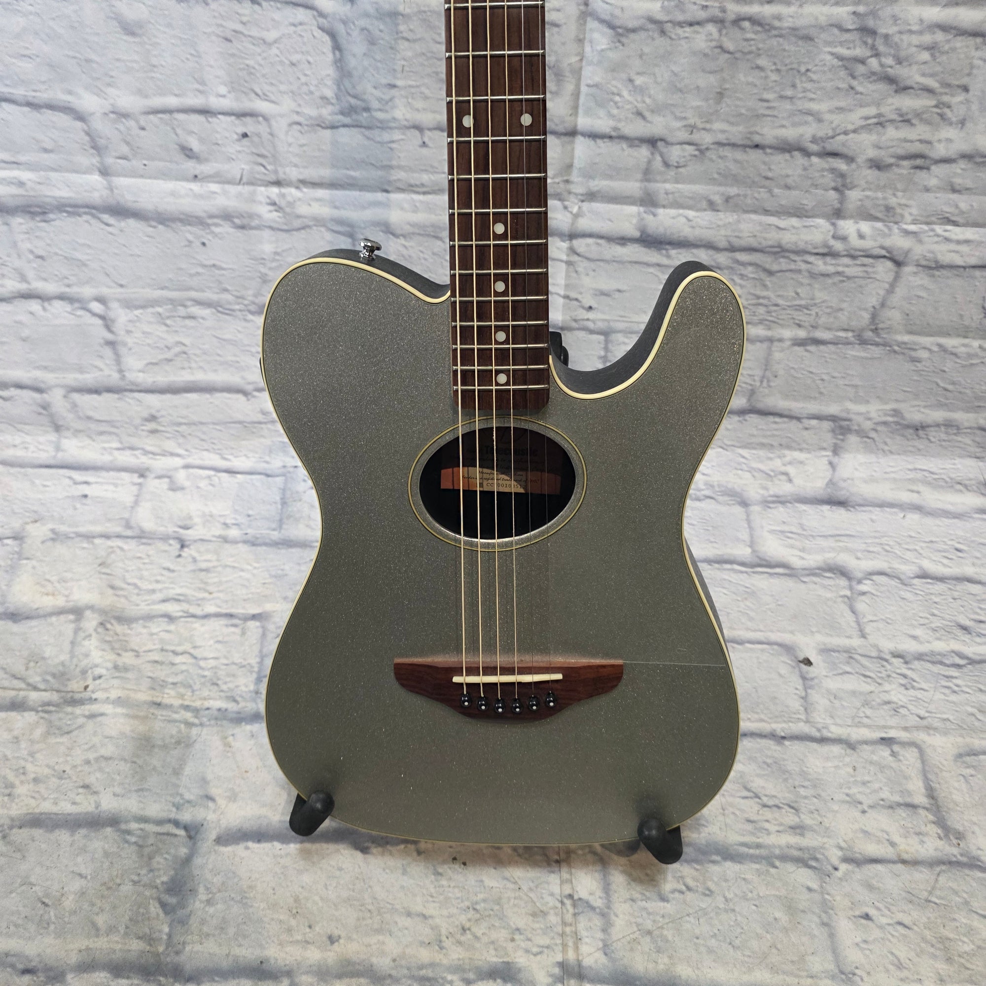 Fender Telecoustic Silver Sparkle Acoustic Guitar