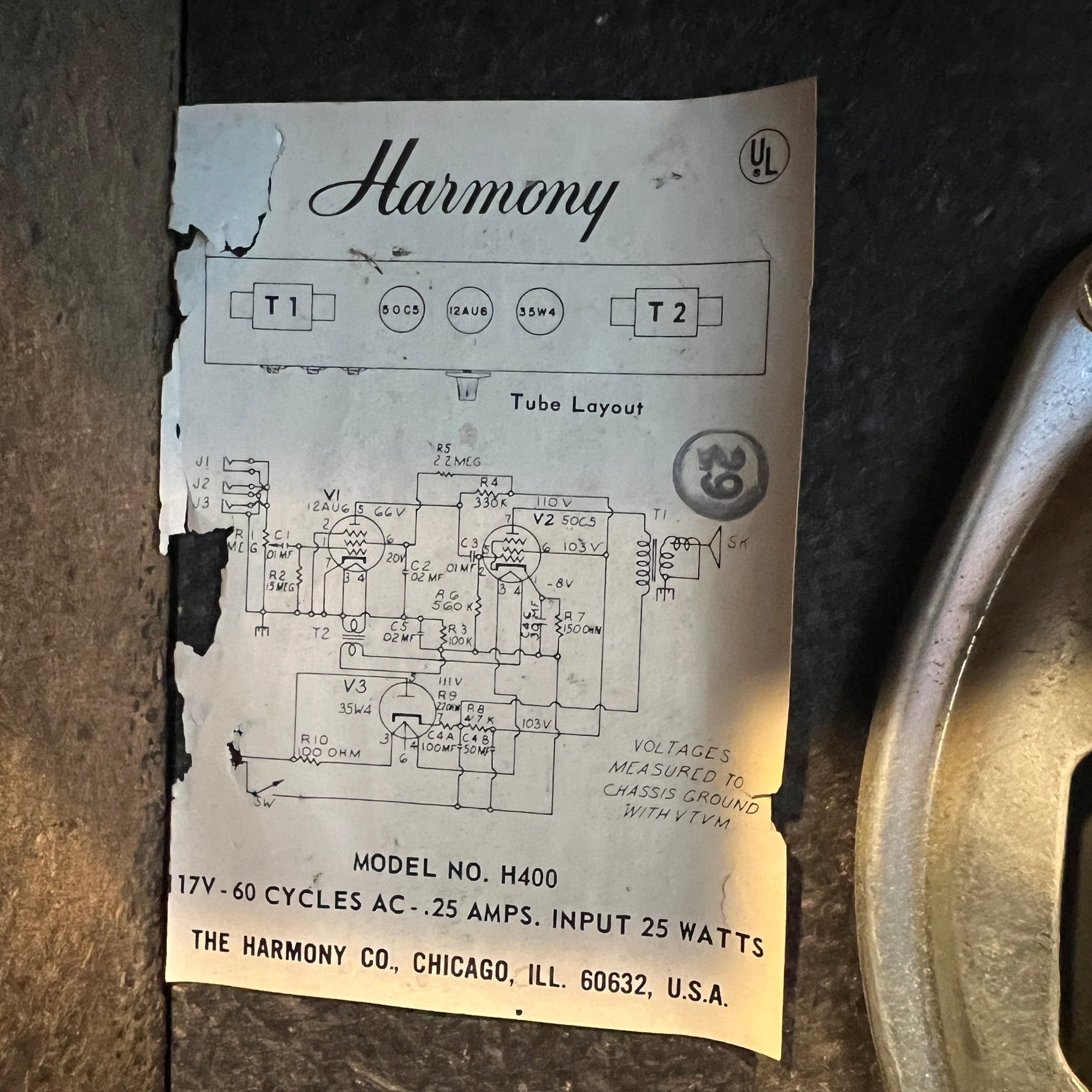 Harmony H400 Vintage Tube Guitar Combo Amp