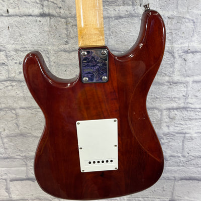Unknown Partscaster Strat Style Burl Top Electric Guitar