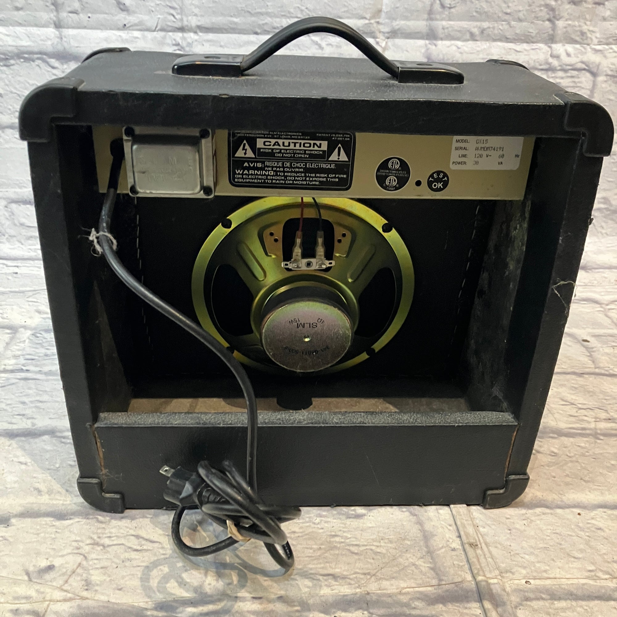 Crate GX-15 2-Channel 12-Watt 1x8" Guitar Practice Amp 1990s - Black