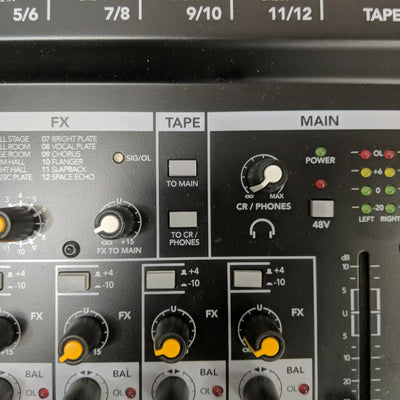 Mackie Mix12FX 12 Channel Mixer with Effects