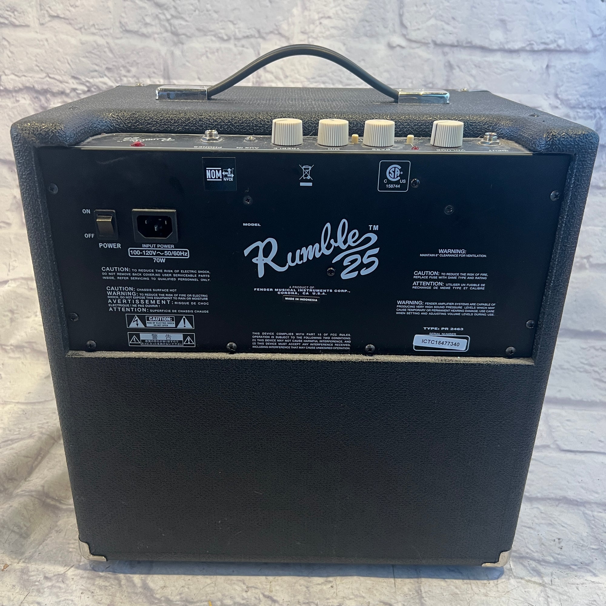 Fender Rumble 25 Bass Combo Amp