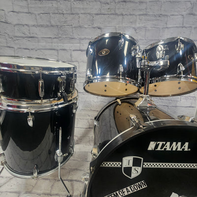 Tama Imperialstar 5pc Black Drum Kit Full Kit
