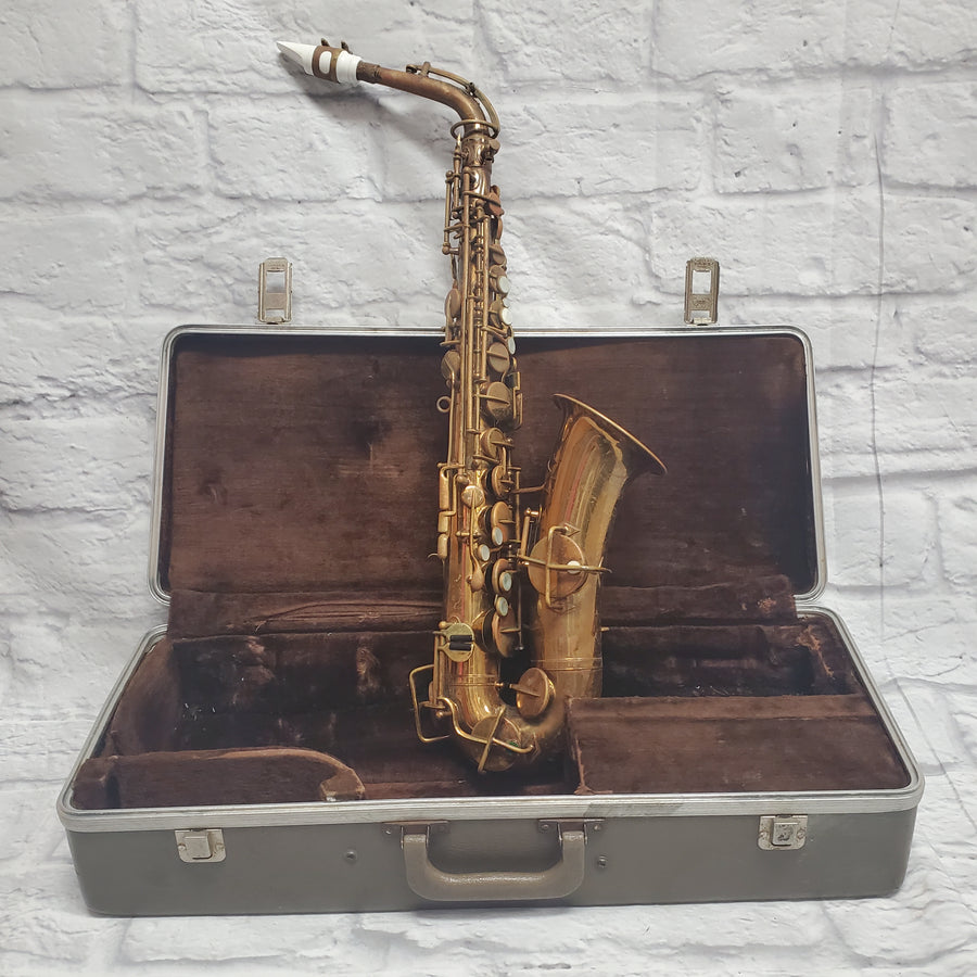 Vintage Buescher True Tone Low Pitch Saxophone 1920s with Original Case -143730