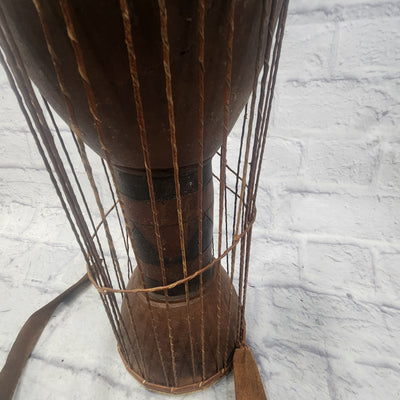 Unknown Hand Drum with Leather Strap