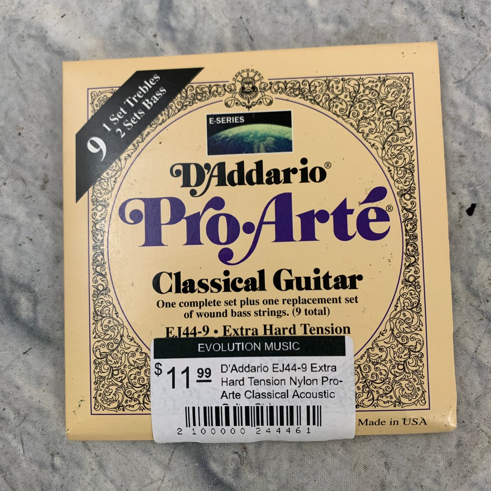 D'Addario EJ44-9 Extra Hard Tension Nylon Pro-Arte Classical Acoustic Guitar Strings