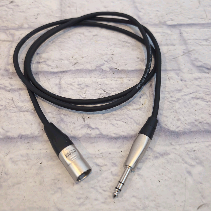 Hosa 5' XLR M to 1/4" TRS M Cable
