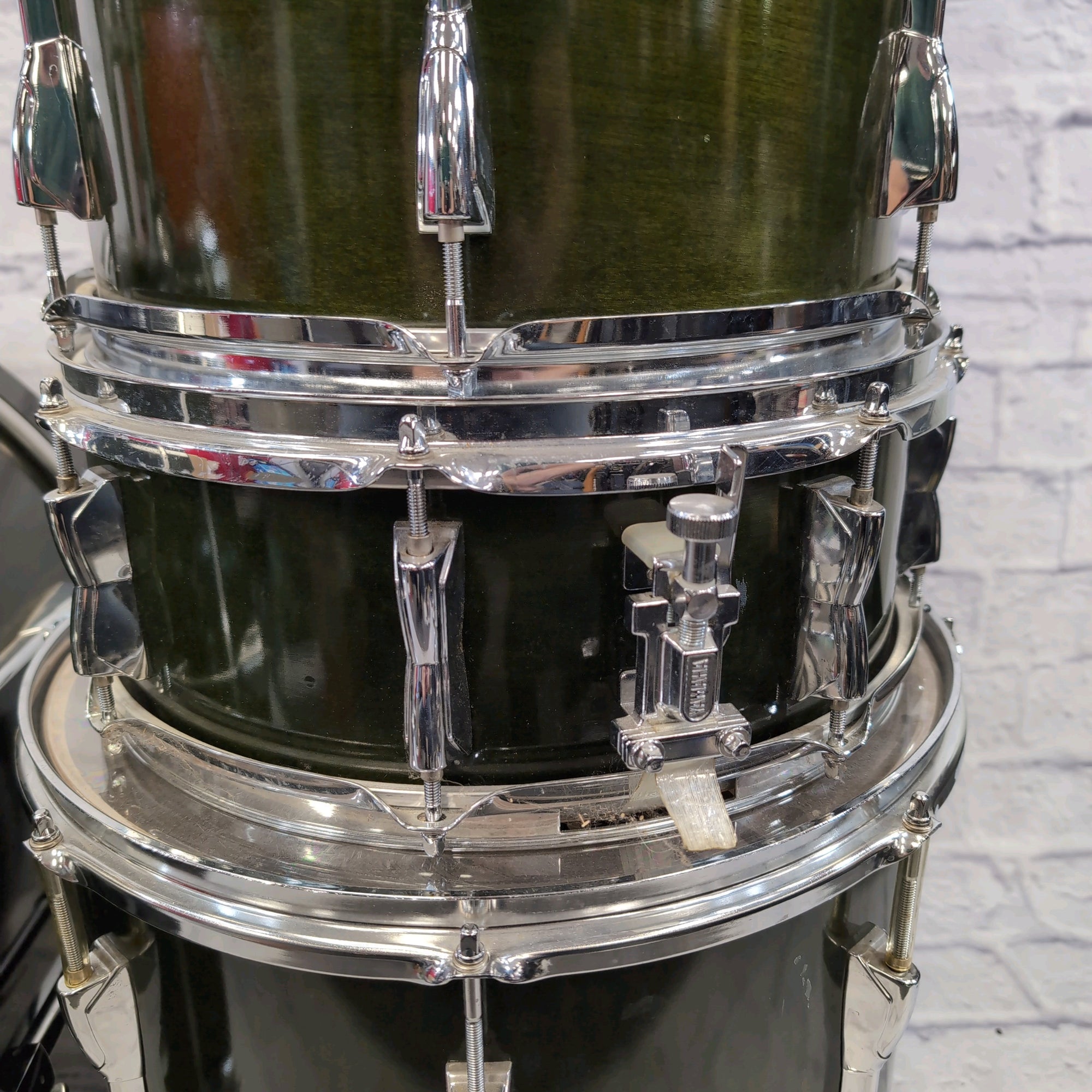 Yamaha Stage Custom 5pc Transparent Green Drum Set